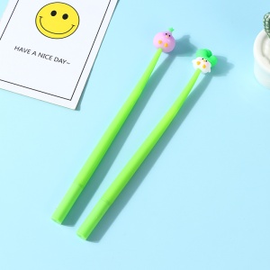 Ручка гелевая черная Cute Vegetable 0.5мм X